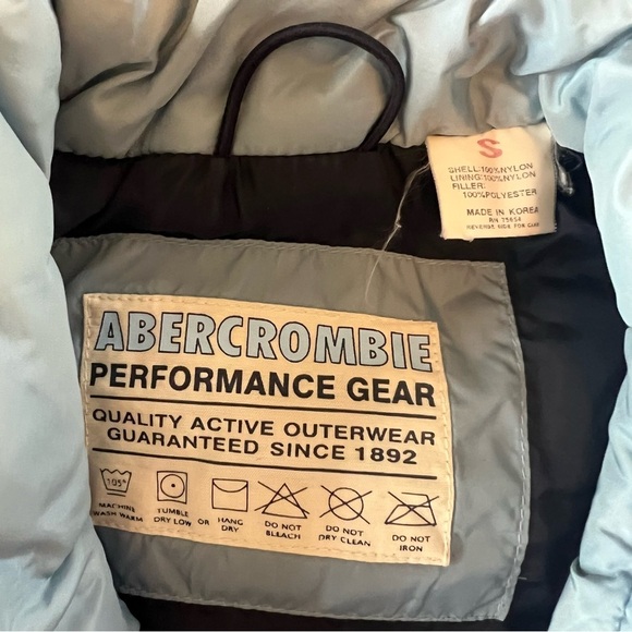 Y2K Abercrombie & Fitch Puffer Vest Light Blue Women’s Size Small - Picture 10 of 10